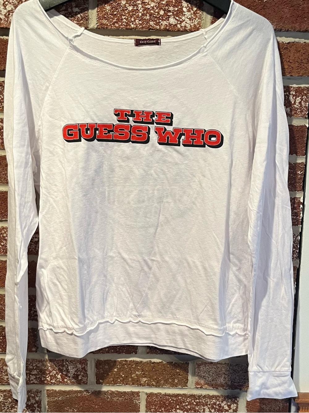 Cozy Classic - White 'The Guess Who' Graphic Long-Sleeve Concert Shirt (NWOT)